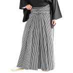 Yahoo! Yahoo!ショッピング(ヤフー ショッピング)[キョウエツ] 袴 洗える 行灯袴 縞柄 メンズ （ブラック/グレー L）