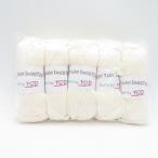 毛糸 GUILD by POD Tシャツヤーン SmooTee100 5玉 オフホワイト 1玉100g巻 約29m ポリエステル100% 未使用品