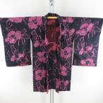  перо тканый античный ... рисунок .... пальто шелк чёрный фиолетовый цвет retro кимоно для длина 98cm