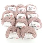DAISO Daiso шерсть акрил and шерсть 11 шар комплект потускнение розовый 1 шар примерно 30g примерно 28m не использовался товар [ б/у ]