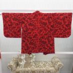  перо тканый роза рисунок красный × чёрный чёрный роза .... пальто натуральный шелк retro современный .. красный × черный длина 73.5cm