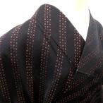 小紋 昔 アンティーク 昔着物 黒×ベ