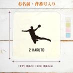 卒団 卒部 記念品 今治製 名入れ 背番号 タオルハンカチ ハンドボール A シルエット スポーツ 部活