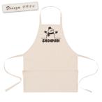 ショッピングsnowman エプロン 首掛け ポケット付き ナチュラル メンズ レディース キャンバス地 おもしろ [ スノーマン SNOWMAN ] 雪だるま クリスマス グッズ 即納