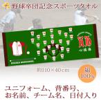 野球 卒団 記念 【30枚以上購入で1枚3850円&15営業日出荷OK】名前 背番号 ユニフォーム エンブレムが入る 今治製 スポーツタオル 部活 卒部 卒業