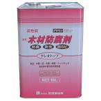(あすつく) 吉田製油所:油性木材防腐剤 クレオトップ 16L ブラウン 4932292007039 防腐剤 木部 浸透 屋外 杭 板塀 基礎 瀝青