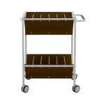 アール・エフ・ヤマカワ:スチールファイルワゴン  ブラウン RFFR-STBR