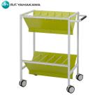 アール・エフ・ヤマカワ:スチールファイルワゴン  グリーン RFFR-STGN