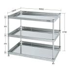 (代引不可)SAKAE(サカエ):ステンレスニューCSパールワゴン 固定タイプ CSPA-908NSU