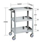 (代引不可)SAKAE(サカエ):ステンレススーパースペシャルワゴン SSW-112RSU4