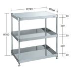 (代引不可)SAKAE(サカエ):ステンレスニューパールワゴン PKN4-03SUA
