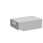 ぶんぶく:マイナンバー専用回収ボックス シャイニーシルバー KIM-S-MN-SS 機密書類 デスク上 デスクサイド 保管 管理 盗難防止 A4