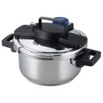 ショッピングパール パール金属:3層底ワンタッチレバー圧力鍋4.0L H-5388