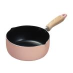 パール金属 ナチュラルクックピュア ふっ素加工IH対応行平鍋18cm（ピンク） HB-6659