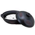 和食器土鍋鉄釉9.0蒸し鍋サナ付万...