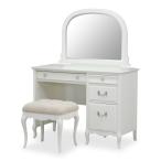 TOKAI KAGU/東海家具工業 MilanaW ミラーナW ドレッサーデスク100 3点セット(デスク100・ミラー・スツール) メーカー直送商品 設置込
