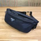 【良品】プラダ ナイロン ボディバッグ ウエストバッグ ネイビー 1BL011 紺色 メンズ 13609