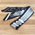 【新品同様】エルメス ツイリー ブリッドアブロック 詩的な目録 ノワール グリ クレーム 14848