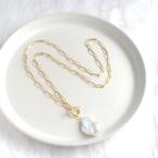 大粒淡水パールネックレスマンテルチ...