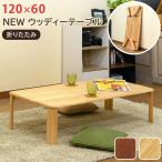 【佐川・離島発送不可】【アウトレット】NEWウッディーテーブル　120×60　BR/NA