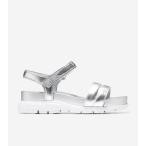コールハーン Colehaan レディース コレクション ゼログランド ゼログランド アンクル ストラップ サンダル womens. W32659 シルバー メタリック / ホワイト