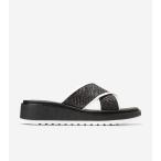 コールハーン Colehaan レディース シューズ サンダル グランドプロ デイリン ウェッジ スライド サンダル womens W32997 ブラック ラフィア / ホワイト