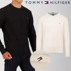 TOMMY HILFIGER トミーヒルフィガー メンズ 長袖 バスケットウィーブ 25344 フェザーホワイト ブラック 黒 S M L XL Tommy Hilfiger トミー クリスマス ブランド