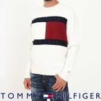 TOMMY HILFIGER トミーヒルフィガー メンズ 長袖 リブ ビッグロゴニット 25413 アイボリー セーター S M L XL Tommy Hilfiger トミー プレゼント ブランド