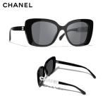 【専用ケース付属】CHANEL シャネル サングラス レディース ブラック ロゴホワイト 5422B 0CH5422B 黒 ブランド プレゼント おしゃれ