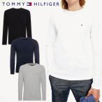 TOMMY HILFIGER トミーヒルフィガー メンズ ストレッチ ロンT 長袖 MW0MW10804 ブラック スカイ ネイビー ライトグレー ホワイト S M L XL  Tommy Hilfiger