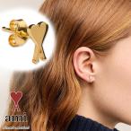 【BOX付属】AMI PARIS ハート ロゴ シングルピアス 片耳用 UJW955.361 真鍮 ゴールド シルバー カラー レディス メンズ ユニセックス プレゼント ブランド