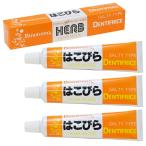 歯磨き粉 ホワイトニング 歯周病 はみがき 80g×3 泡立たない 自然塩 はこびら はこべら ハコベ 不動化学 日本製 フッ素 なし