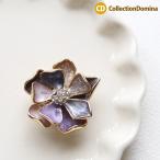 Yahoo! Yahoo!ショッピング(ヤフー ショッピング)マグネットブローチ 磁石 小花 フラワーモチーフ ラインストーン パープル ラメ レディース アクセサリー 雑貨 小物