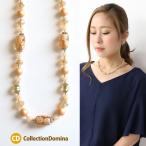 Yahoo! Yahoo!ショッピング(ヤフー ショッピング)ショートネックレス ショート丈 花柄 とんぼ玉 トンボ玉 蜻蛉玉 ビーズ アクセサリー マグネットクラスプ オレンジ