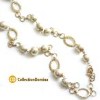 コットンパール ネックレス ロング キスカ ベージュ パール ロングネックレス パーツ ハンドメイド 結婚式 素材 アクセサリー