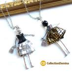 Yahoo! Yahoo!ショッピング(ヤフー ショッピング)ヒューマン ウーマン モチーフ ロング フォーマル ドレス ドール ネックレス アクセサリー ロングネックレス シルバー ゴールド アジャスター付