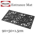 玄関マット 屋外用 ドアマット 大判 アイアン調 おしゃれ インテリア アイアンライトB Big ゴム製 90×50×1.5cm VELCOC イタリア