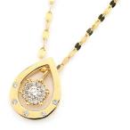 0.31ct天然ダイヤモンドネックレス K18YG プレッシャーセッティング 雫モチーフ ティアドロップ イエローゴールド 地金5.4g 中古 送料無料