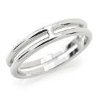 エルメス アリアンヌリング H119834B 00047 #51 11号 K18WG ウェディングリング 二列 2バンド ホワイトゴールド 地金3.1g 中古 送料無料