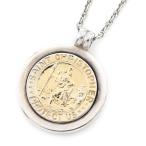 ティファニー セントクリストファーネックレス Ag925 Sv925 セントクリストファーコインネックレス シルバー 地金14.3g 中古 送料無料