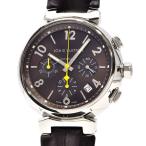 [3年保証] ルイヴィトン メンズ タンブール Q1121 クロノグラフ 革ベルト ブラウン文字盤 自動巻き 腕時計 中古 送料無料
