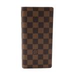 ルイヴィトン ポルトフォイユブラザ N60017 ダミエエベヌ 2つ折り長財布 二つ折り長財布 ロングウォレット ブラウン 茶色 中古 送料無料