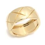 シャネル ココクラッシュコレクションリング ラージモデル #64 24号 J10574 K18YG マトラッセ イエローゴールド 地金13.4g 中古 送料無料