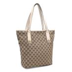  Gucci GG парусина большая сумка 153009 кожа белый бежевый светло-коричневый ручная сумочка сумка на плечо б/у бесплатная доставка 