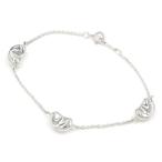 Tiffany bean дизайн браслет 11mm Sv925 Ag925 beans 3P стойка бобы sterling серебряный металлы 8.4g б/у бесплатная доставка 
