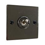 (数量限定）トグルスイッチ ブラック シングルスイッチ 光沢 おしゃれ 室内灯 PL-007BK