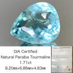 パライバトルマリン 1.71ct GIA宝石鑑別書付き 8.20mm×6.86mm×4.83mm ルース( 裸石 ) 2263Y