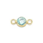 14KGF Cubic Zirconia аквамарин цвет коннектор 8mm[1ko распродажа ] / 14K-397TMG