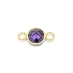 14KGF Cubic Zirconia аметист цвет коннектор 8mm[1ko распродажа ] / 14K-402TMG