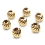 14KGF бисер круг шар 4mm[ кручение ][1ko распродажа ] / 14K-120BZ-X